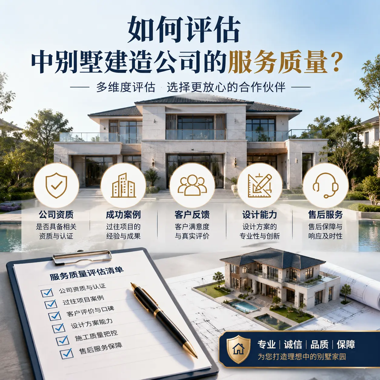 如何评估 湄潭 中别墅建造公司的服务质量？