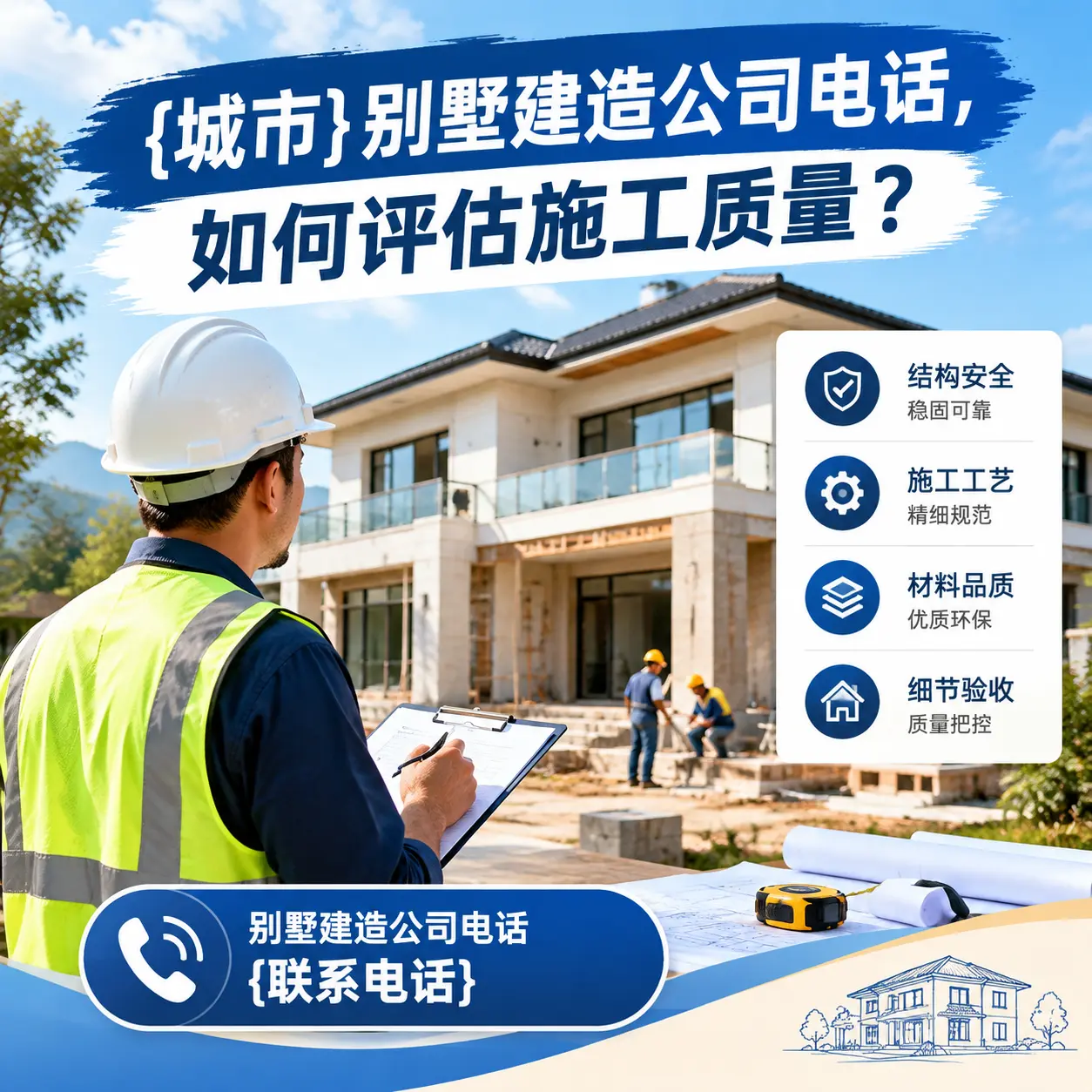 湄潭别墅建造公司电话,如何评估施工质量?